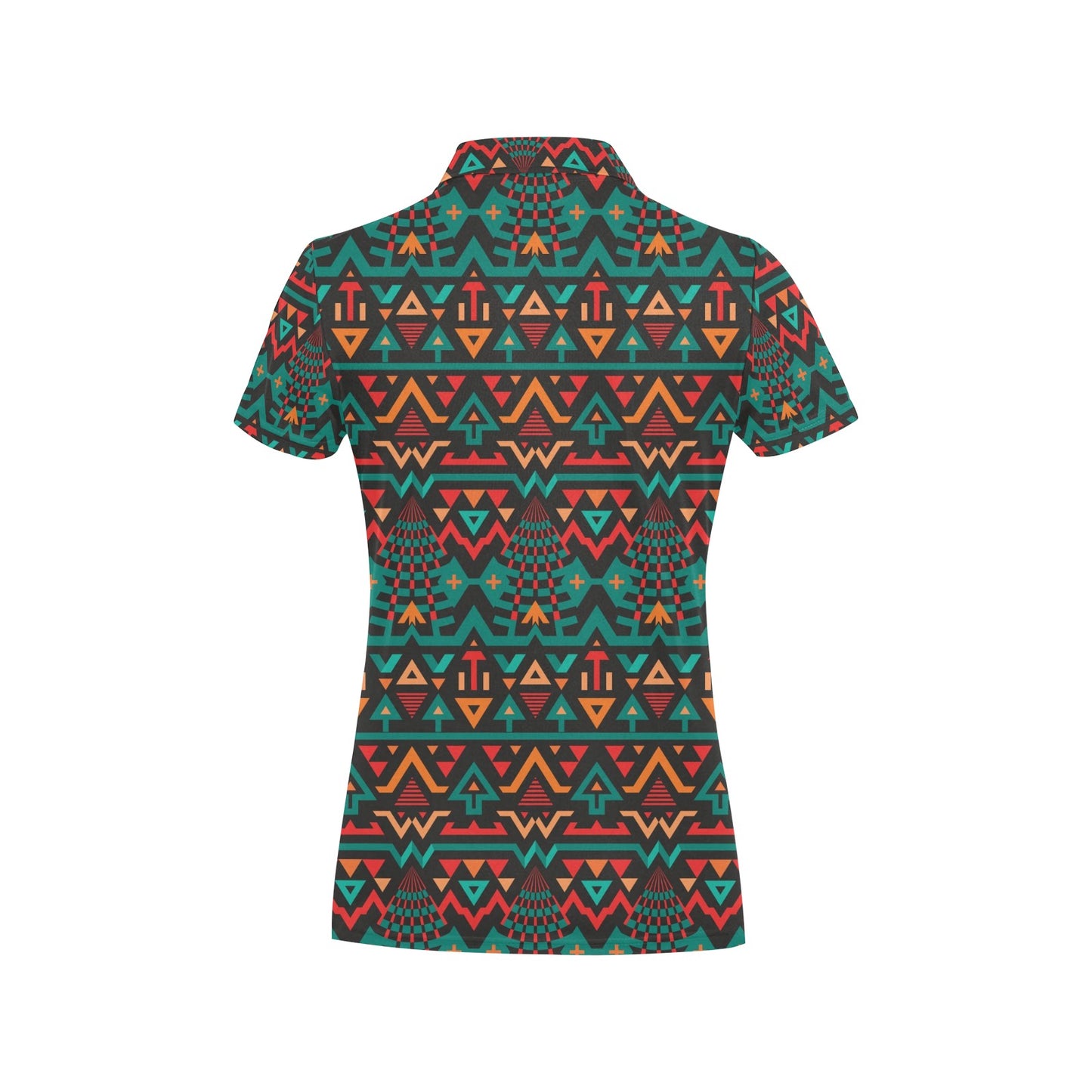 Aztec Pattern Print Design 04 Women's Polo Shirt