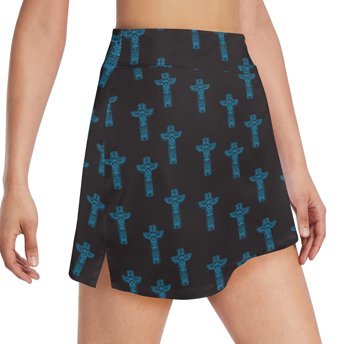 Totem Print Design LKS304 17" Golf & Pickleball Skort with Pockets