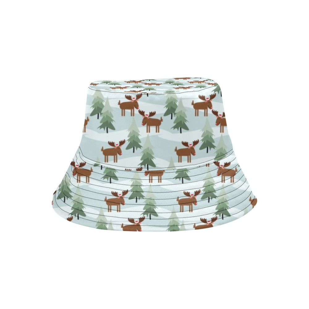 Moose Print Design LKS402 Unisex Bucket Hat