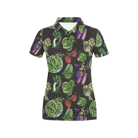 Lettuce Pattern Print Design 01 Women's Polo Shirt