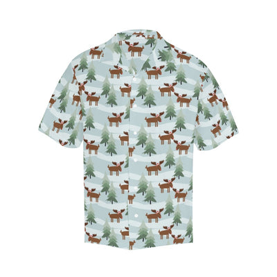 Moose Print Design LKS402 Men's Men's Hawaiian Shirt