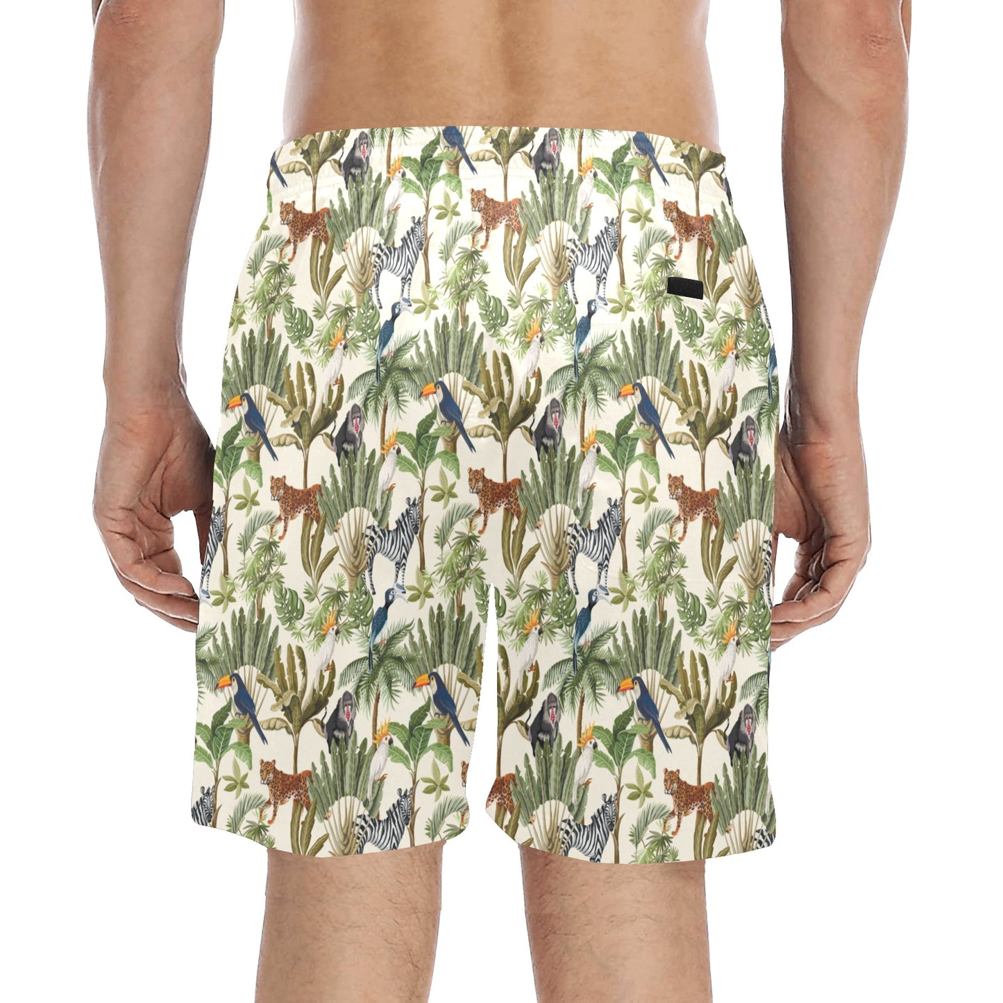Safari Animal Print Design LKS304 Men's Swim Trunks Beach Shorts