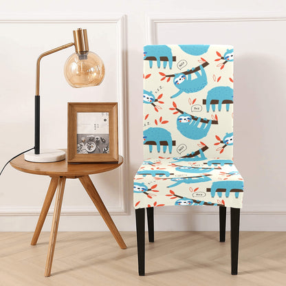 Sloth Print Design LKS3011 Dining Chair Slipcover