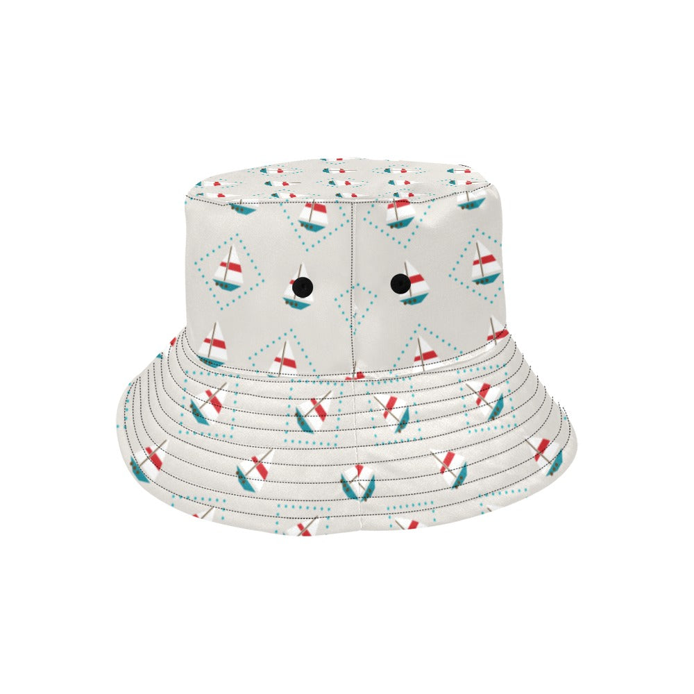 Sailboat Print Design LKS301 Unisex Bucket Hat