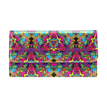 Trippy Print Design LKS303 Women's Trifold Wallet
