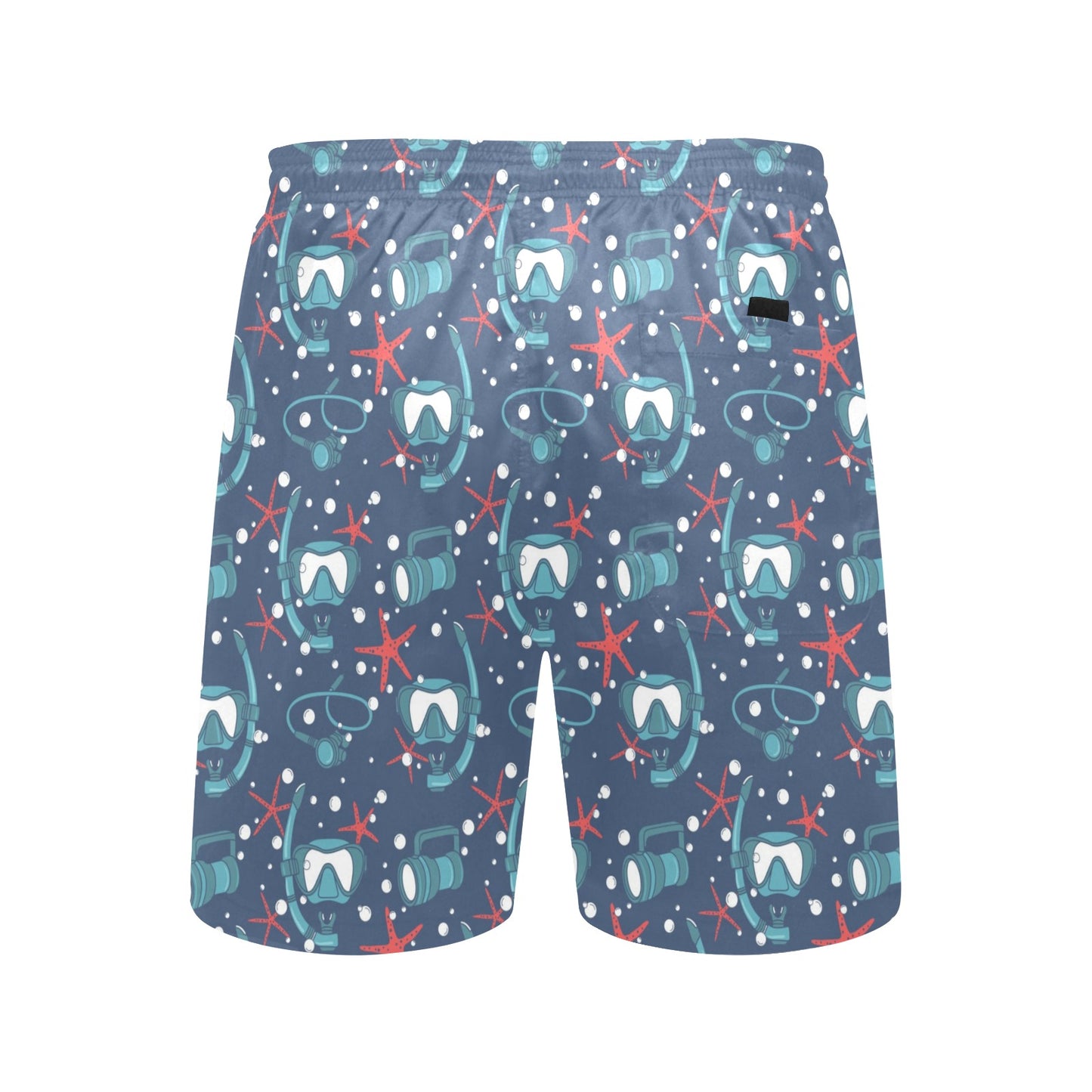 Scuba Equipment Print Design LKS302 Men's Swim Trunks Beach Shorts