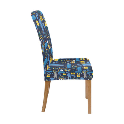 Scuba Equipment Print Design LKS305 Dining Chair Slipcover