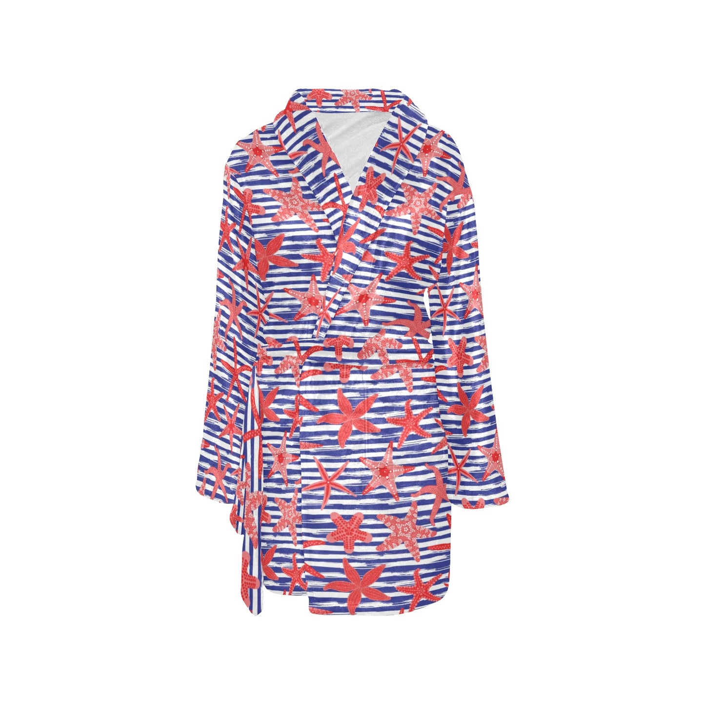 Starfish Print Design LKS401 Women's Fleece Robe