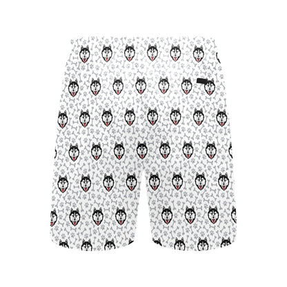 Siberian Huskies Print Design LKS305 Men's Swim Trunks Beach Shorts