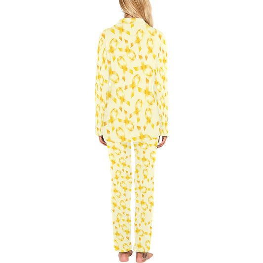 Bone cancer Pattern Print Design 01 Women's Long Pajama Set