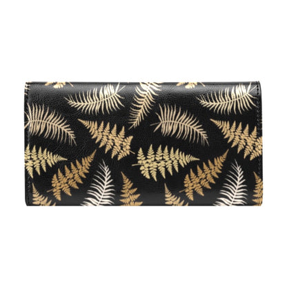 Fern Leave Bright Print Pattern Women's Trifold Wallet