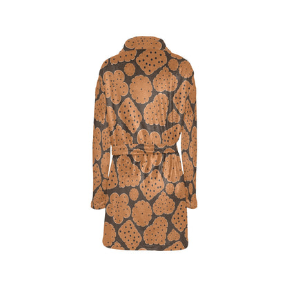 Cracker Pattern Print Design 01 Women's Fleece Robe