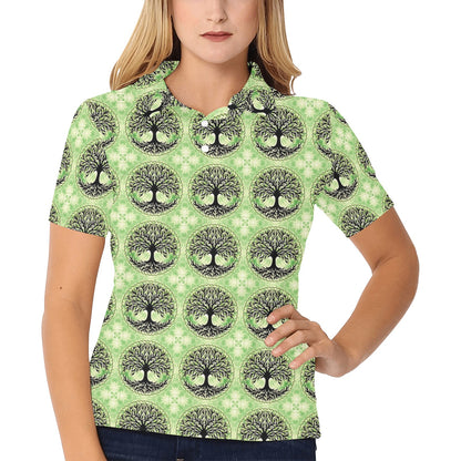 Celtic Pattern Print Design 010 Women's Polo Shirt