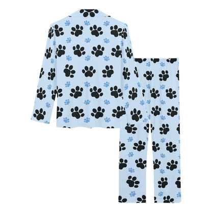 Paw Pattern Print Design A04 Women's Long Pajama Set