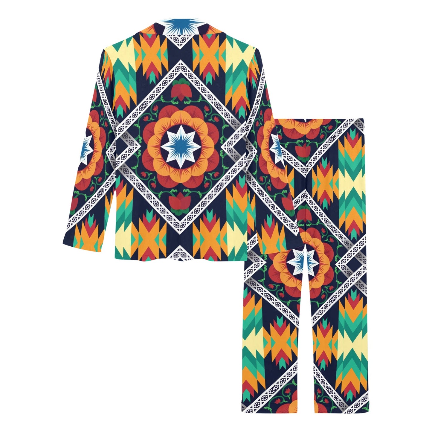 African Kente Women's Long Pajama Set