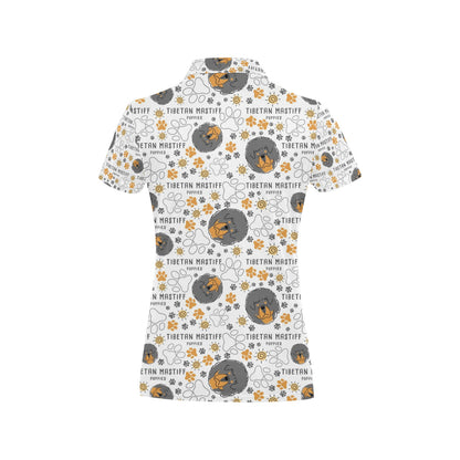 Tibetan Mastiffs Print Design LKS302 Women's Polo Shirt