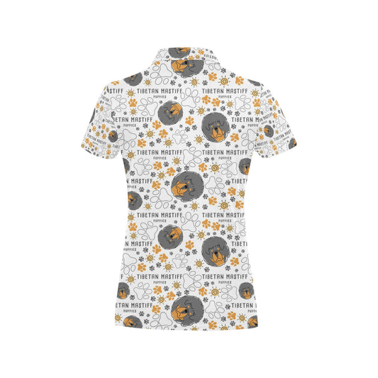 Tibetan Mastiffs Print Design LKS302 Women's Polo Shirt