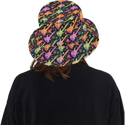 Electric Guitar Print Design LKS403 Unisex Bucket Hat