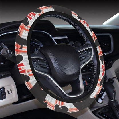 Scottish Terriers Print Design LKS3014 Steering Wheel Cover with Elastic Edge