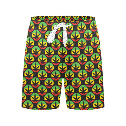 Rasta Reggae Color Design Men's Swim Trunks Beach Shorts