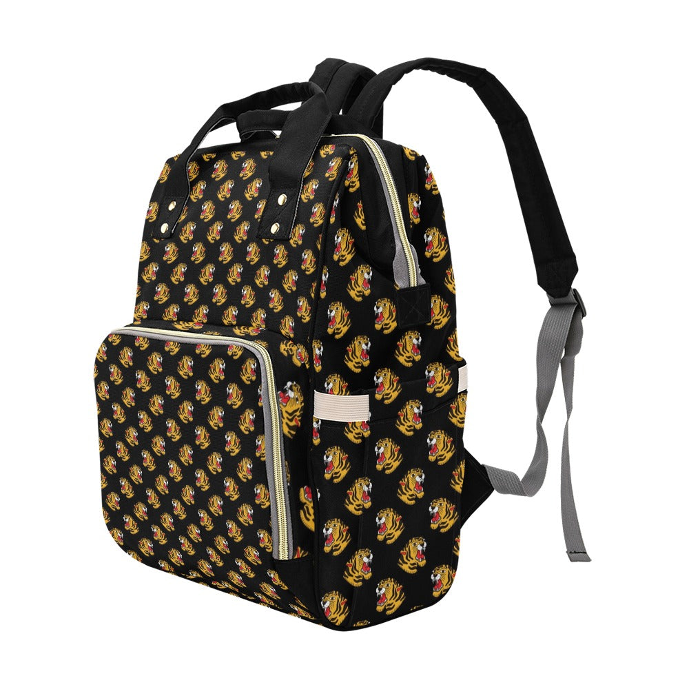 Tiger Head Print Design LKS306 Diaper Bag Backpack