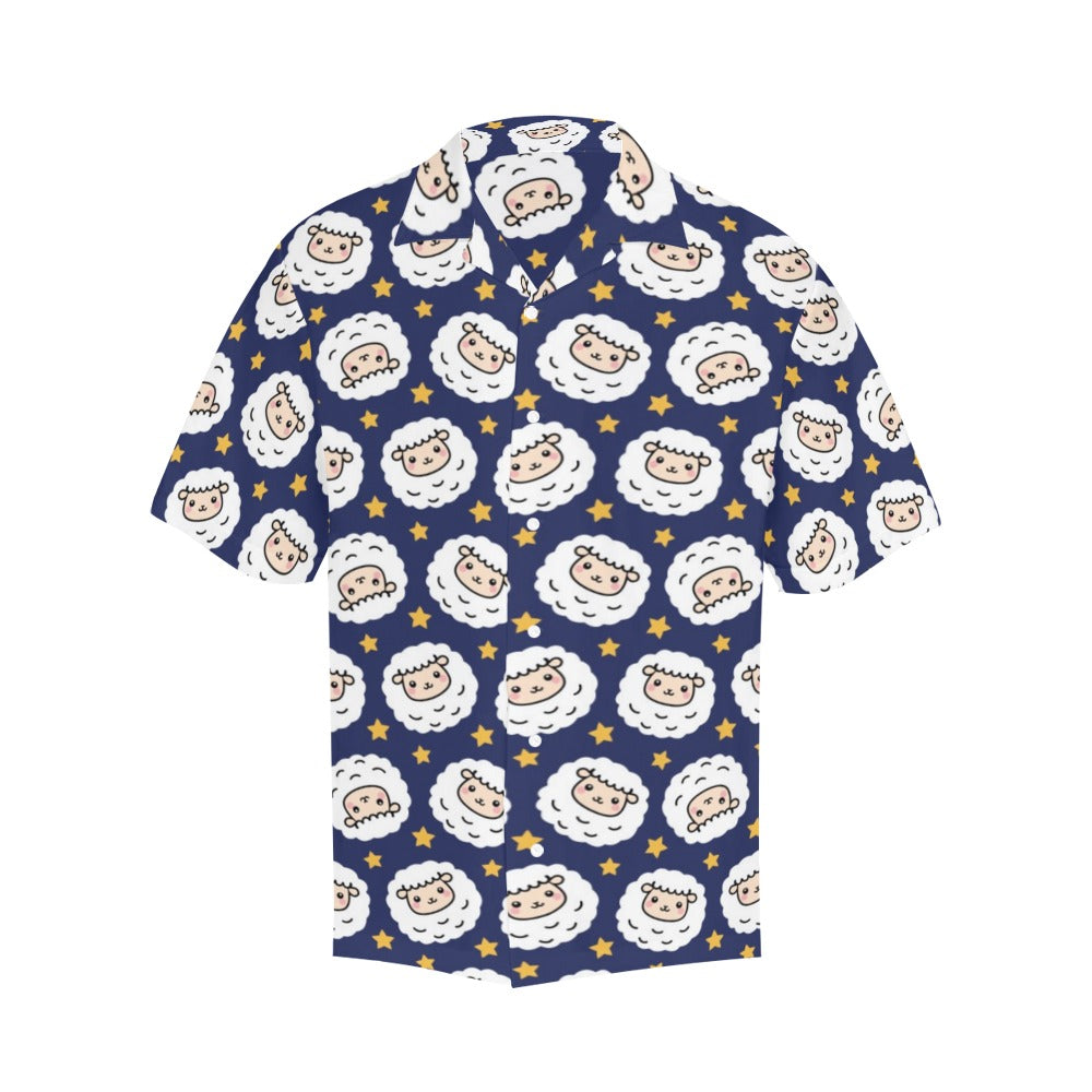 Sheep Print Design LKS402 Men's Men's Hawaiian Shirt