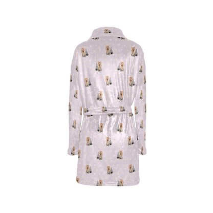 Yorkshire Terriers Print Design LKS302 Women's Fleece Robe