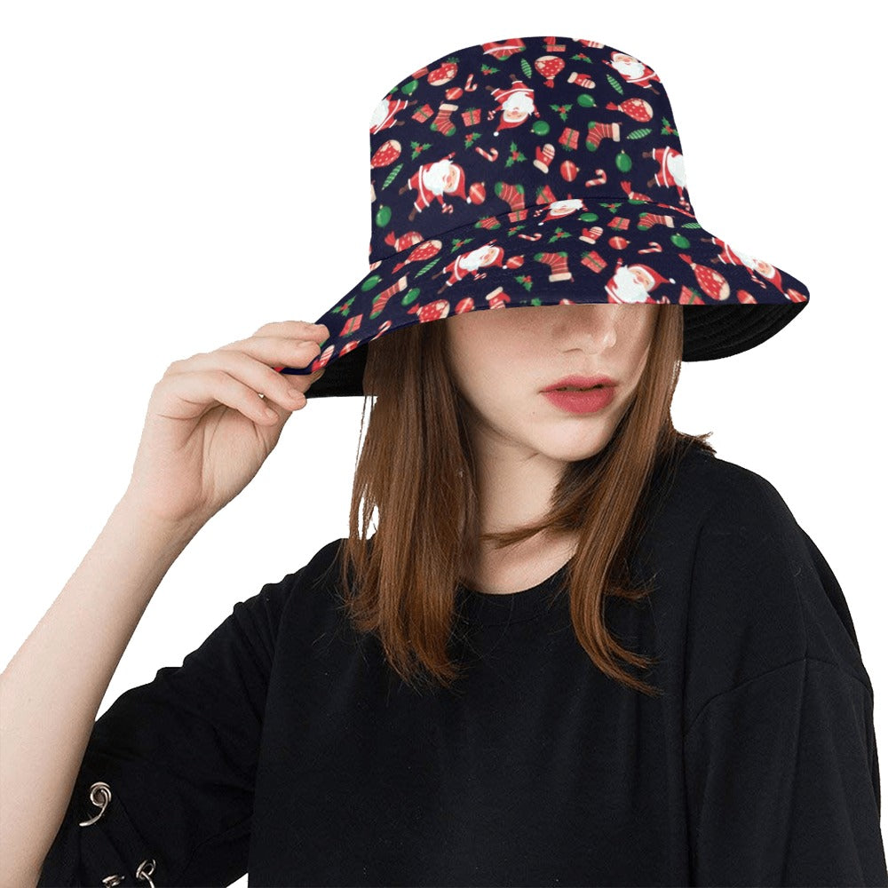 Santa Christmas Themed Print Design LKS304 Unisex Bucket Hat