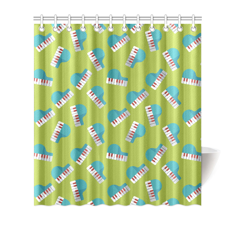 Piano Pattern Print Design 03 Shower Curtain
