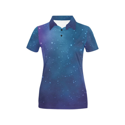 Nebula Pattern Print Design A01 Women's Polo Shirt