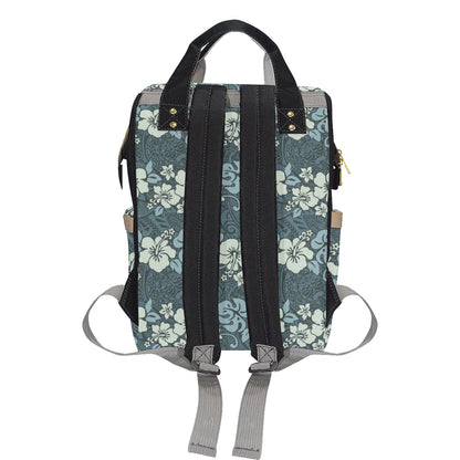 Flower Hawaiian Hibiscus Style Print Pattern Diaper Bag Backpack
