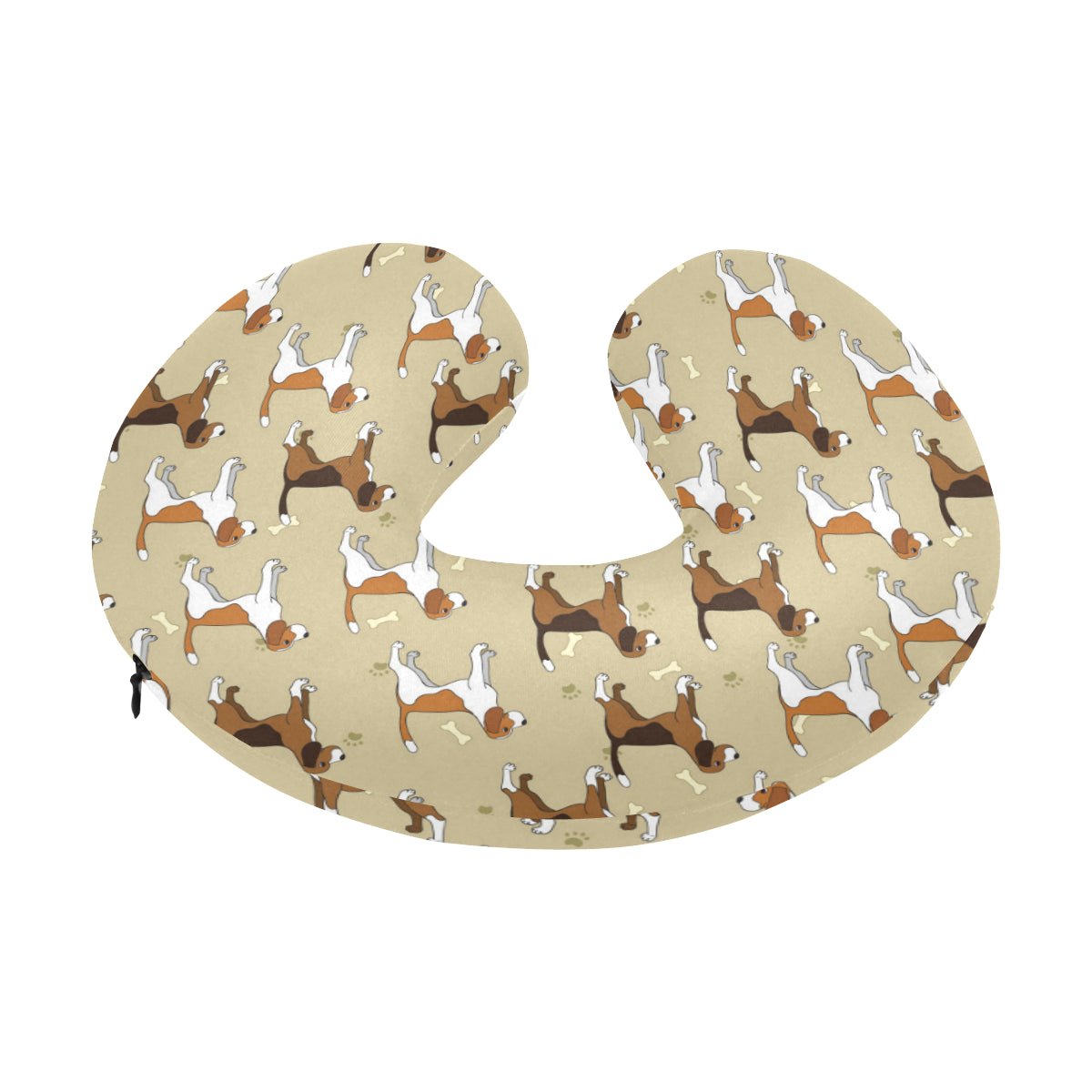 Beagle Pattern Print Design 01 U-Shaped Travel Neck Pillow
