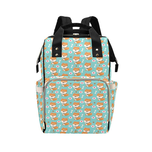 Shiba Inu Print Design LKS3013 Diaper Bag Backpack