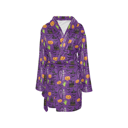 Halloween Print Design LKS403 Women's Fleece Robe
