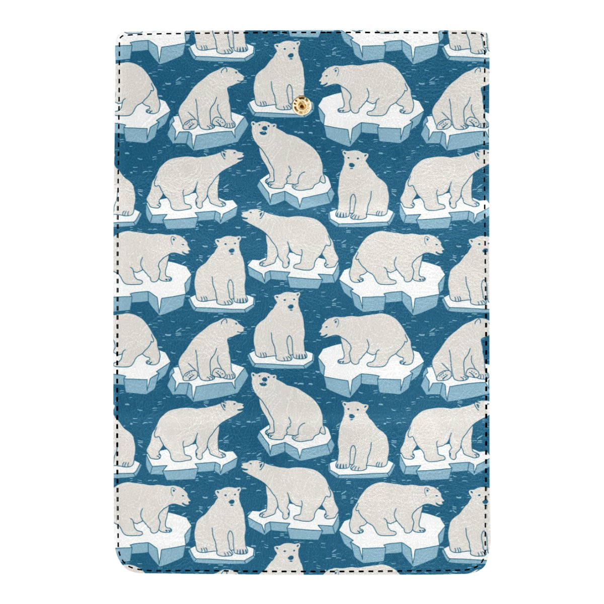Polar Bear Pattern Print Design PB03 Women's Trifold Wallet