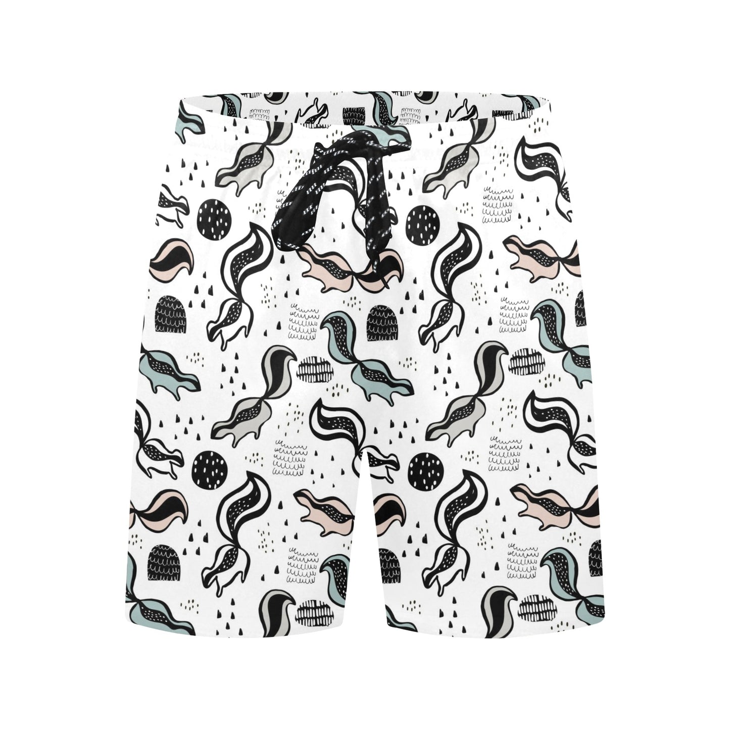 Skunk Print Design LKS303 Men's Swim Trunks Beach Shorts