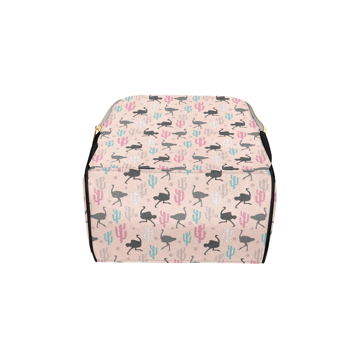 Ostrich Pattern Print Design 03 Diaper Bag Backpack