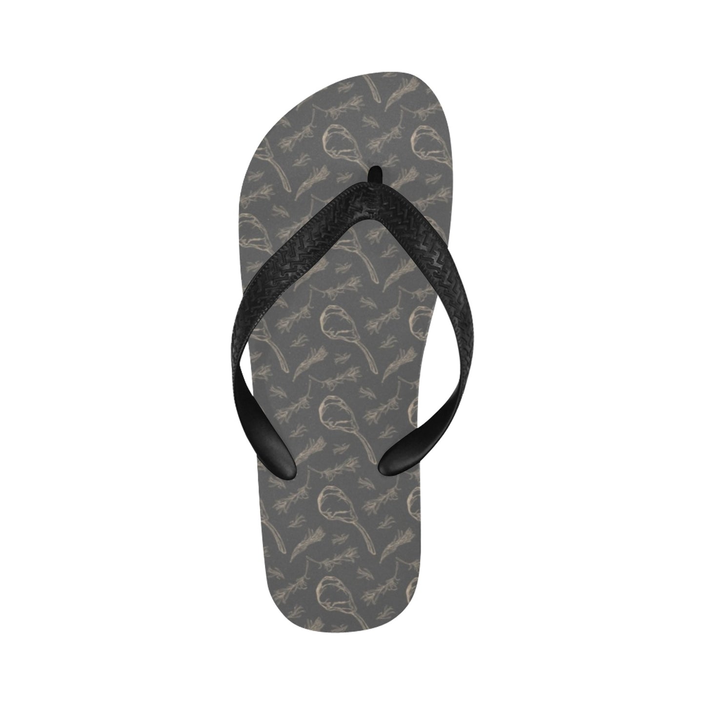 Steak Print Design LKS302 Flip Flops