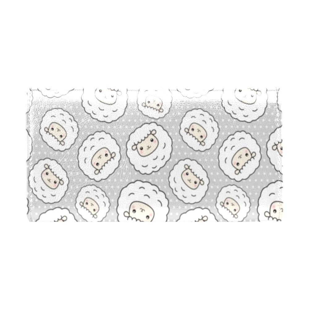 Sheep Print Design LKS401 Women's Trifold Wallet