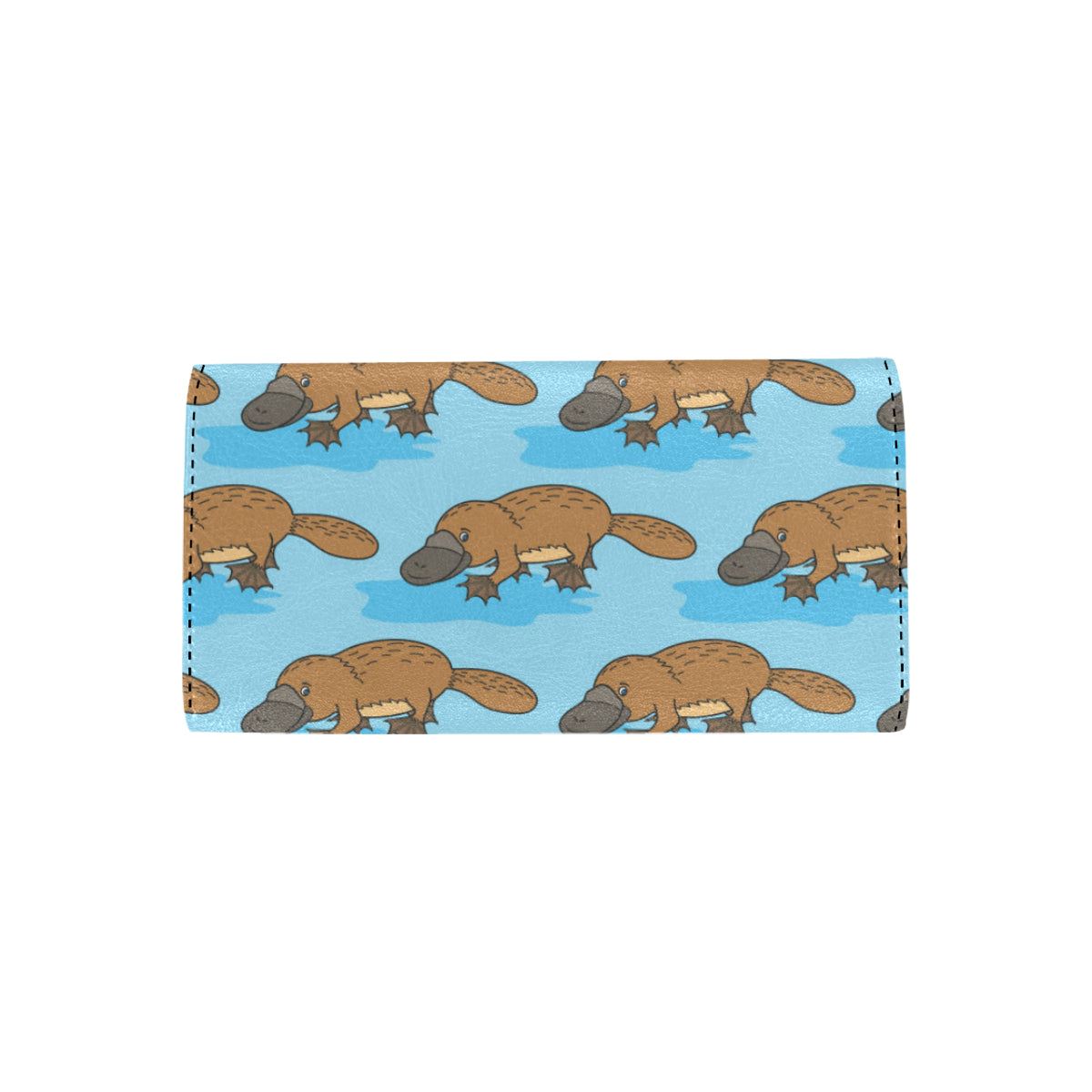 Platypus Pattern Print Design A02 Women's Trifold Wallet