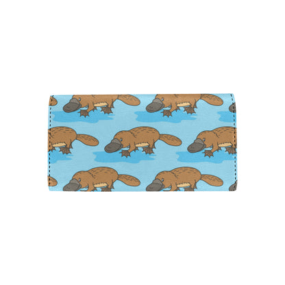Platypus Pattern Print Design A02 Women's Trifold Wallet