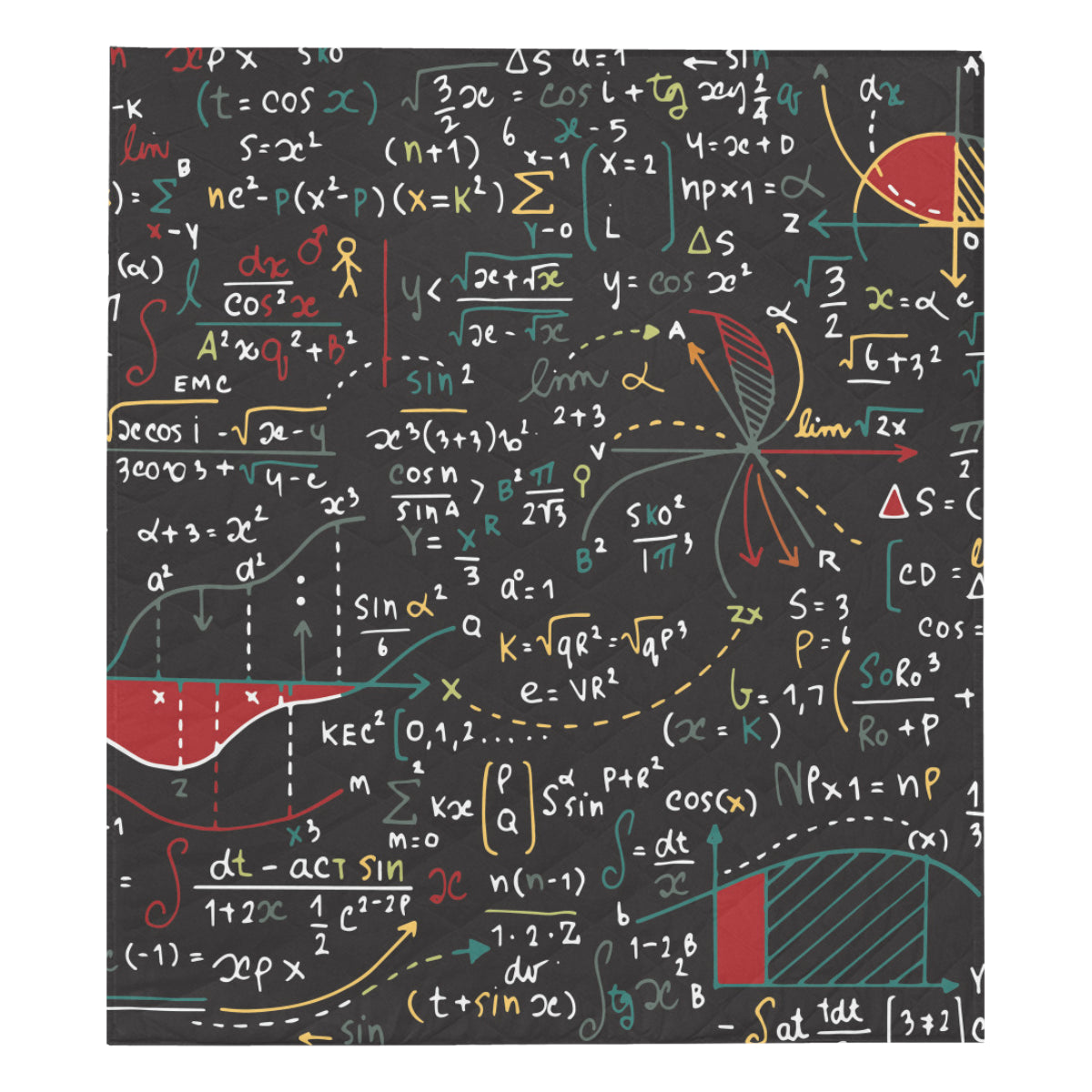 Math Pattern Print Design 04 Premium Quilt