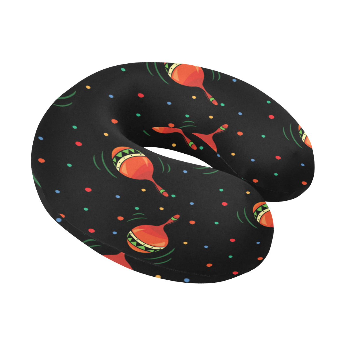 Maracas Pattern Print Design 03 U-Shaped Travel Neck Pillow