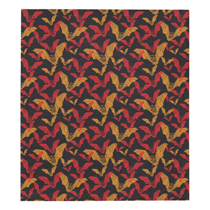 Bat Pattern Print Design 01 Premium Quilt