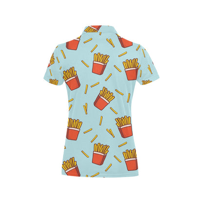 French Fried Pattern Print Design 02 Women's Polo Shirt