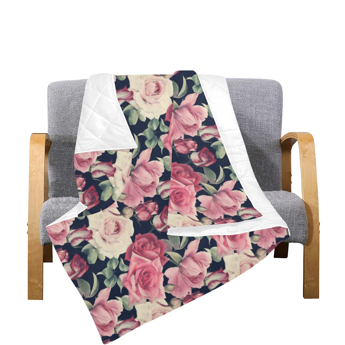 Rose Pattern Print Design RO05 Premium Quilt