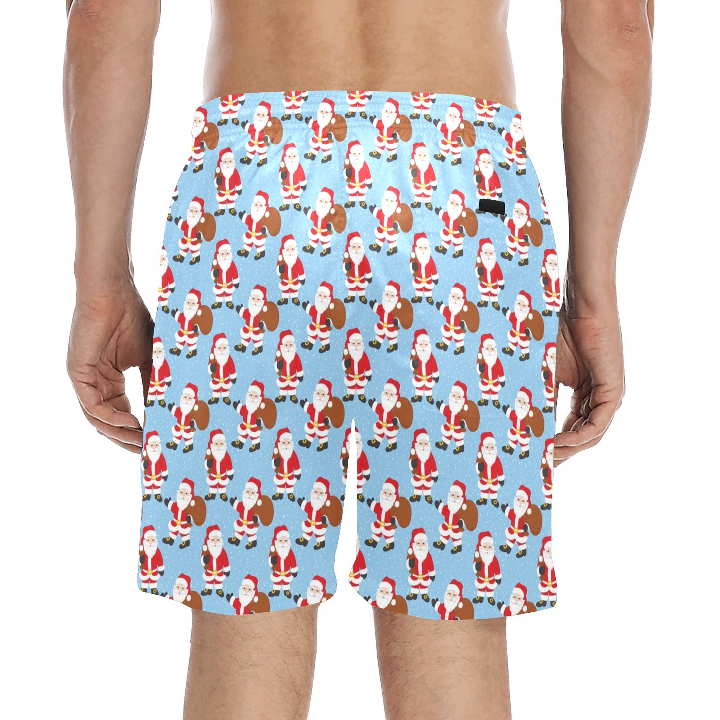 Santa Christmas Themed Print Design LKS305 Men's Swim Trunks Beach Shorts