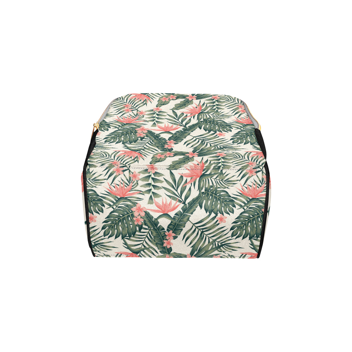 Tropical Flower Palm Leaves Diaper Bag Backpack