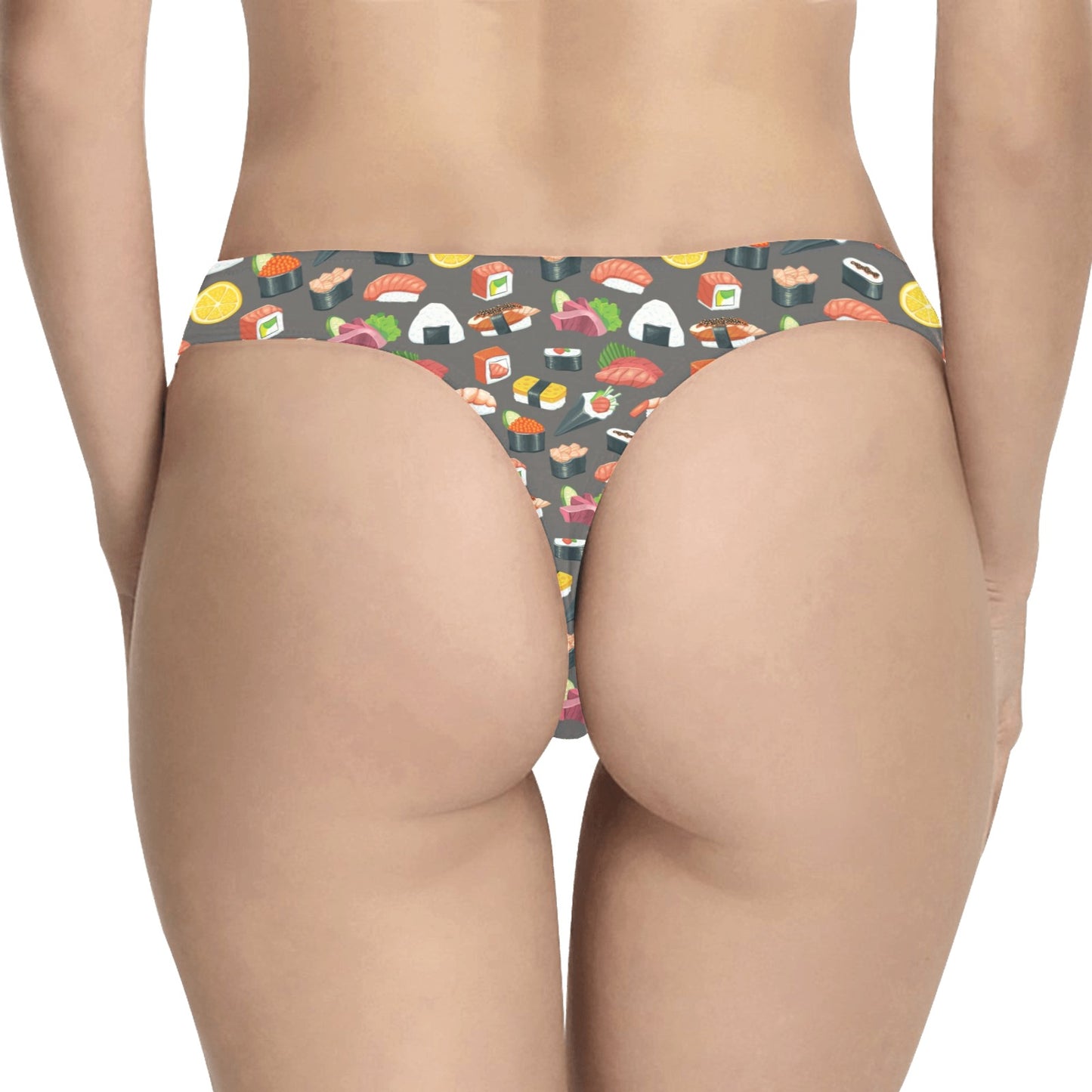 Sushi Pattern Print Women's Thongs