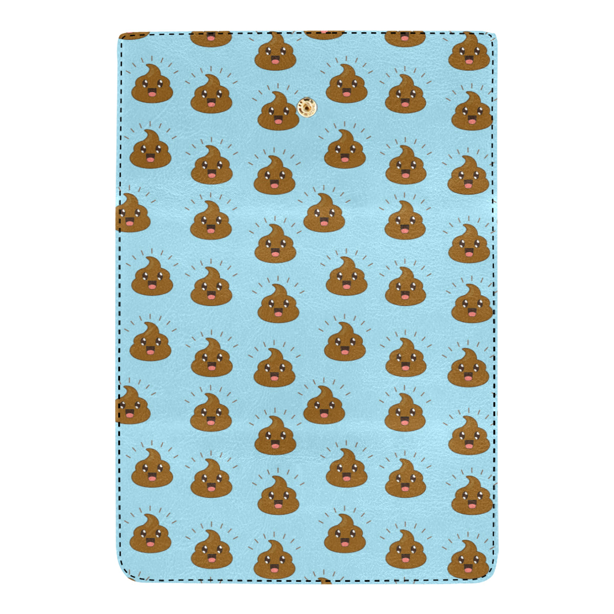 Poop Emoji Pattern Print Design A03 Women's Trifold Wallet